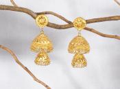 Indian jhumka earrings "Parveen"